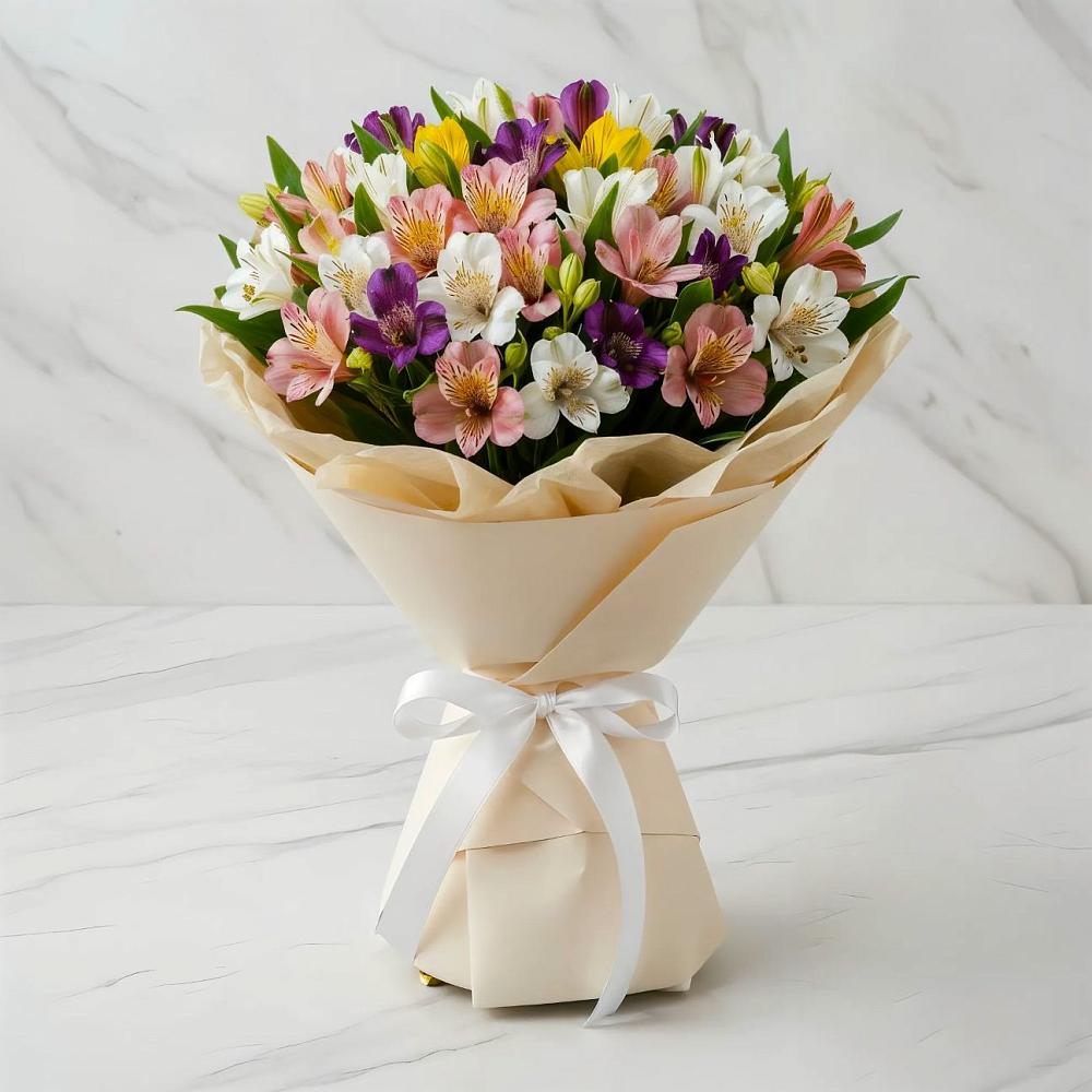 Букет цветов из: Альстромерии в Столбовой