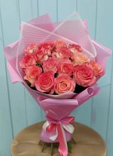 Букет 15 Розовых роз Равель в Столбовой