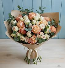 Букет цветов из:  Альстромерии и Розы в Столбовой