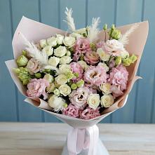 Букет цветов из:  Альстромерии и Розы в Столбовой