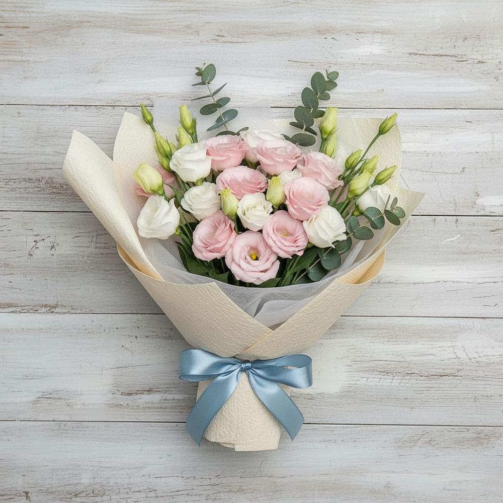 Букет цветов из: Лизиантусы в Столбовой